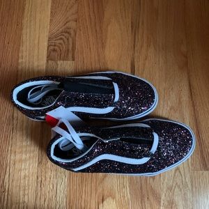 Vans black glitter sneakers
